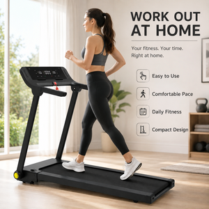 Tapis roulant pliable automatique K-FIT GSTA-4500, 14 km/h, moteur 2,5 CV, <span class=keywords><strong>Bluetooth</strong></span>, Fitshow, MP3, USB, capteur de pouls, écran LED, machine de course à domicile - Product Image 3
