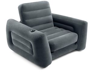 Sofá plegable portátil 2 en 1 moderno, silla inflable extraíble con portavasos para uso en sala de estar interior/exterior - Product Image 5