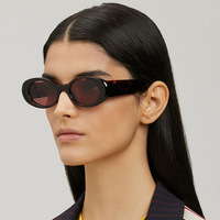 Twooo 18195 vente en gros femmes nuances Mini cadre ovale lunettes de soleil rétro 2024