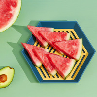 Bols à fruits raffinés, assiettes à salade en plastique PP, écologiques, sans BPA, vaisselle de restaurant pour salons, tables basses, événements