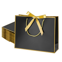 Sac cadeau portable haut de gamme sac en papier de style Ins noir rose bonbon avec impression couleur pour emballage de bougies et de parfums