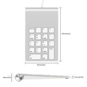 Rocketek 18 touches USB 2.0 18 touches <span class=keywords><strong>pour</strong></span> clavier <span class=keywords><strong>numérique</strong></span> Ultra Mini <span class=keywords><strong>pavé</strong></span> <span class=keywords><strong>numérique</strong></span> mince <span class=keywords><strong>ordinateur</strong></span> <span class=keywords><strong>portable</strong></span> - Product Image 2