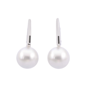 Pendientes de Perlas Akoya en Oro Blanco E2537, Engaste de Oro de 18K, Forma Redonda, Perla Cultivada AAA, Estilo Clásico para Mujer - Product Image 1