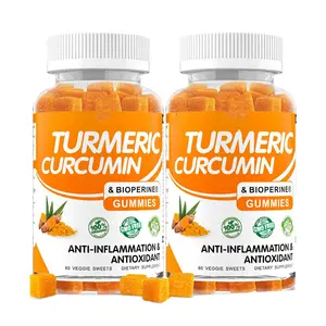 Entzündung hemmende Ergänzung zur Gelenk unterstützung für Erwachsene Organische Kurkuma-Curcumin-Gummis