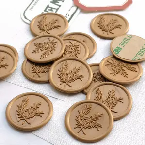 Hot Selling Best Quality Flexible Custom Brand LOGO Wax Stamp Self Adhesive Sealing Wax Stickers For Packing Decoration