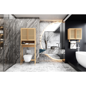 Mobiletto da Bagno a Parete in Bambù, Contenitore per WC - Product Image 4