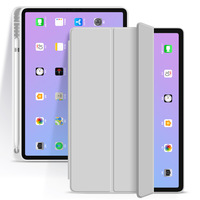 Convient pour iPad Air 4 Apple 10.9 pouces nouveau faux cuir antichoc à trois volets étui pour tablette avec fente pour stylo