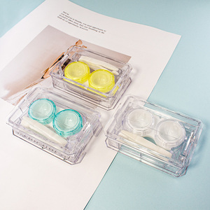 Atacado Cosmetic <span class=keywords><strong>Contact</strong></span> Lenses Box Set com pinças Colorido <span class=keywords><strong>Contact</strong></span> <span class=keywords><strong>Lens</strong></span> Case Set para Eye Care Travel Kit Holder Container - Product Image 4