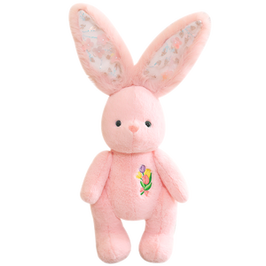 Thú nhồi bông-Đồng hành An Ủi-động vật siêu mềm đồ chơi sang trọng 60cm động vật trang trại-3 màu asst. Bunny với tai uốn cong - Product Image 1