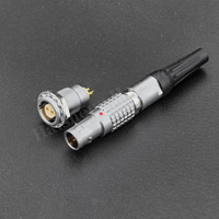 FGG.00.302.CLAD35Z 2 Pin Small 00B Series Push Pull Self-Locking Circular Connector Straight Plug