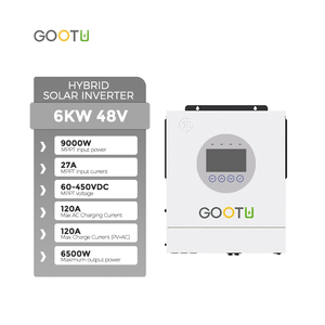 Gootu đầu ra kép duy nhất giai đoạn 6000W tinh khiết sóng sin biến tần 48V 6KVA lai năng lượng mặt trời biến tần <span class=keywords><strong>MPPT</strong></span> PV biến tần lai 6KW - Product Image 2