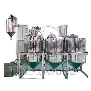 Máquina automática de refino de óleo para processamento de óleo comestível de soja, girassol, gergelim e azeite