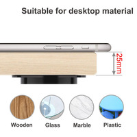 Station de charge sans fil cachée magnétique de conception étanche pour iPhone 14/13 pour Samsung pour la charge longue distance Galaxy 15W
