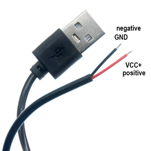 Chất lượng cao 5V <span class=keywords><strong>USB</strong></span> 2.0 một Nam để mở Tước Trần 2pin dây kết thúc Pigtail cáp cho LED dải ánh sáng đèn - Product Image 3