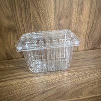 Contenants jetables transparents en PET de 500g avec trous d'aération, coques à clapet haute transparence pour tomates et salades
