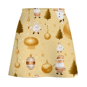 Minifalda de tubo gótica con imagen personalizada, talla XS, de lino y nailon de LICRA transpirable con decoración de volantes, Disponible en estilos teñidos lisos con estampado digital - Product Image 2