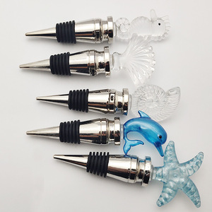 Bouchons de bouteille de vin rouge en alliage de Noël <span class=keywords><strong>personnalisé</strong></span> avec lettre en forme d'animal Led en acier inoxydable cristal <span class=keywords><strong>champagne</strong></span> liège - Product Image 5