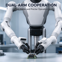 Robot composite à double bras Y1, 22 degrés de liberté, manipulateur mobile de téléopération VR, charge utile de 5 kg, répétabilité de ±0,03 mm, prise en charge ROS2