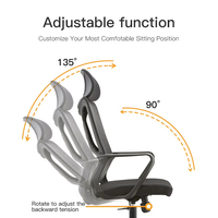 Fabricant OEM, chaise de bureau ergonomique confortable, design moderne, fauteuil de direction avec maille, prix pour le mobilier de bureau