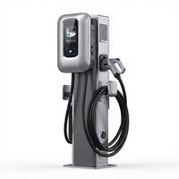 Borne de recharge rapide DC pour véhicules électriques, à une seule prise, montée au sol, pour parkings publics