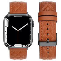 Ouruoxi Sabuk Jam Tangan Kulit Klasik Berkualitas Tinggi Tali Kulit Asli Lapisan Atas untuk Apple Watch 1/2/34/5/6/7 SE Ultra