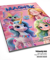 Livre de peinture à l'aquarelle sans bavure sur le thème magique pour les tout-petits et les enfants de 1 à 8 ans, cadeau d'anniversaire artistique, livres personnalisés imprimés