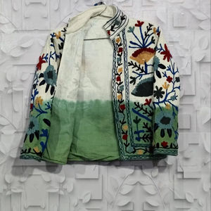 Chaqueta suzani tie dye tnt, chaqueta larga suzani para mujer, estilo bohemio, gitano, crewel, ideal para primavera, festivales, regalo especial. - Product Image 1