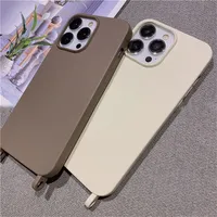 Coque de téléphone antichoc en silicone liquide couleur bonbon avec support de fixation, compatible avec iPhone 17 16 15 14 13 12 11 Pro Max