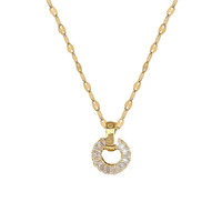 20 % de Réduction sur Parure de Bijoux Luxe Léger Micro-Sertis Personnalisés, Collier et Boucles d'Oreilles Cercles Entièrement Diamantés en Acier Inoxydable