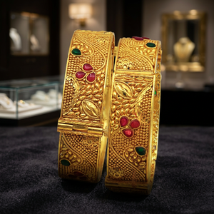 Wholesale Dye Gold Plated Kada <b>Bangles</b>, Fashion Jewelry, Traditional Jewelry Export, Brass Dye Gold Custom <b>Bangles</b> Manufacturer. - Product Image 4