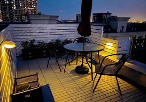 Baldosas de Madera Compuesta de Teca y Arce de Diseño Moderno de la Marca AOLO, 22 mm de Grosor, Sistema de Bloqueo DUAL LOCK, Resistentes al Agua, para Exteriores - Product Image 5