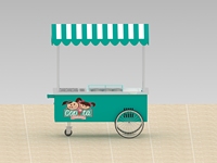 Mini chariot électrique Mobile chariot de nourriture de petit déjeuner de crème glacée chariot de hot-dog moderne chariot à gaufres à bulles à vendre