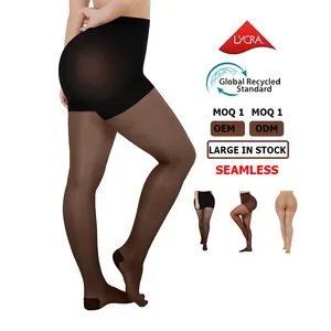 Hot Sale High Waist Seamless Abdominal Compression Leg Shaping Women Solid Transparent Thin Tights Stockings