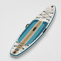 Planche de paddle gonflable à logo personnalisé, large plateforme, avec technologie Drop Stitch, idéale pour les débutants