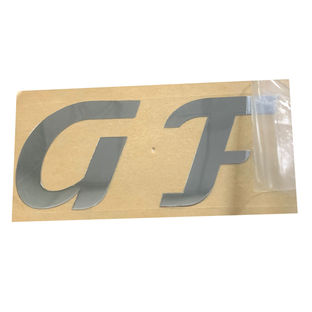 Custom Thin Electroform Metallic Letters Labels Gold Nickel 3D Logo Adhesive Transfer Metal Stickers for Glasses Frame Stickers
