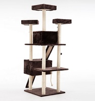 Grande tour d'escalade pour chat en bois, design moderne et luxueux, idéale pour chats de grande taille