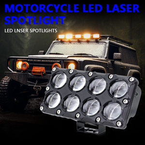 Faro LED para Motocicleta, Doble Color, 6/8/10 Lentes, IP67 Impermeable, Luces Antiniebla para Autos, Camionetas, ATV, Jeeps MO-225 - Product Image 4