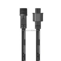 Adaptateur Xinglin en cuivre PVC M12 3 broches mâle-femelle 5A 6A IP65 étanche noir, connecteur électrique circulaire 300V pour connexions de fils