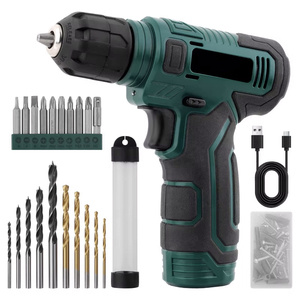 Cordless Drill 12V 50Nm <b>Torque</b> Variable Speed With Bits And Screws <b>Set</b> For Home Use - Product Image 1