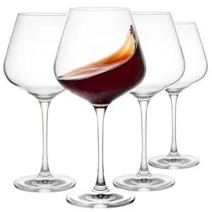 Ensemble de verres à vin transparents sans plomb, fabriqué à la Machine, cristal personnalisés, 10 pièces