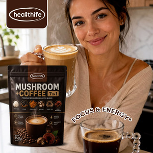 Healthife OEM 7 in 1 Premium Mushrooms <strong>Coffee</strong> Blend Powder With Reishi Chaga Lion's Mane Ashwagandha Mushroom <strong>Coffee</strong> - Product Image 2