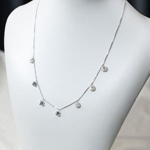 สร้อยคอเพชรทรงกลม Messi Jewelry รุ่น MSN-960 ทองคำขาว 9K มีสินค้าในสต็อก - Product Image 2