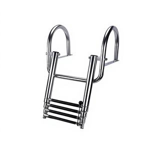 Escalera de Embarque Telescópica Plegable de Acero Inoxidable, Escalera de Lanzamiento con Pasamanos de Cuatro Secciones, Herraje Marino para Comercio Transfronterizo - Product Image 2