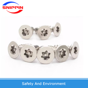 Tornillo de madera <span class=keywords><strong>autorroscante</strong></span> de seguridad a prueba de manipulaciones con cabeza plana avellanada Torx de seis lóbulos de acero inoxidable M2.9, 304, A2, - Product Image 5