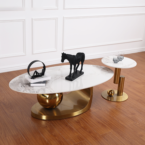 Mesa de Centro Pequeña de Metal, Estilo Retro Moderno y Lujoso, Portátil, Estilo Nórdico, Convertible, para Sala de Estar, Dormitorio o Gimnasio - Product Image 5