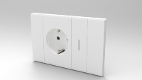 Prise Schuko ultra-mince avec interrupteur mural 1 poste, étanche, ignifuge, en PC, vente en gros OEM, directement de l'usine