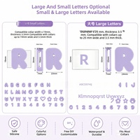 Perles de lettres en silicone DIY pour collier d'animal de compagnie, 40 caractères, breloques personnalisées pour colliers de chat et de chien