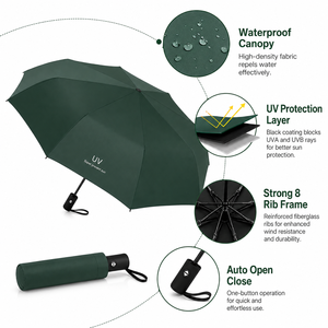 Parapluie pliant automatique personnalisé, protection UV, imperméable, compact, idéal pour les cadeaux promotionnels - Product Image 4