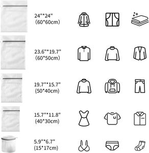 Bolsa de Almacenamiento de Ropa de Malla Ecológica con Logotipo Personalizado, Diseño Plegable Impermeable para Organización del Hogar y Uso en Lavadora - Product Image 2
