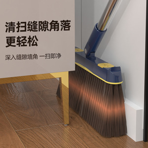 Juego de escoba y recogedor magnético giratorio, cerdas suaves de alta densidad, escoba plegable para limpieza del hogar - Product Image 4